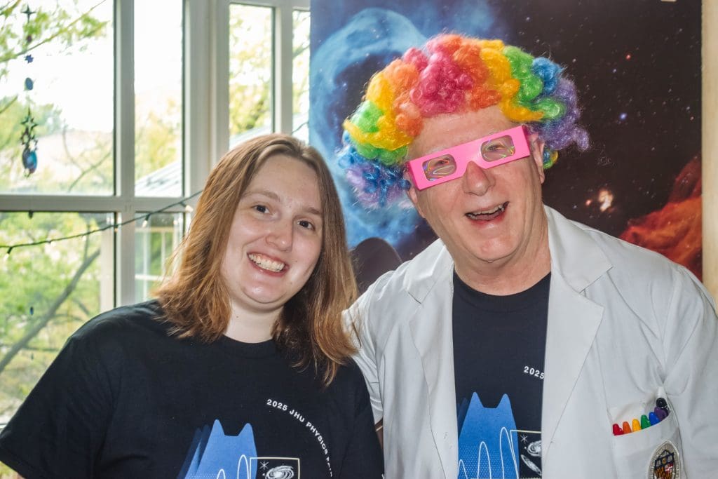 Happy student and professor spectrum