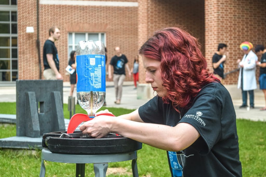 launching a water rocket
